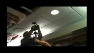 How to Install a Hanging Light into a Ceiling Tile [upl. by Johnny]