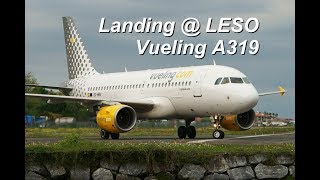 Vueling Airbus A319 Timelapse Landing at San Sebastian  Donostia Airport [upl. by Zenia]