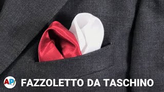 Piegare fazzoletto da taschino  Doppia piega a sbuffo con 2 fazzoletti [upl. by Aisatsana250]