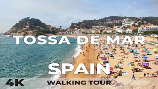 4K Tossa de Mar Spain  Walking Tour 2022  Costa Brava 2022 [upl. by Marl]