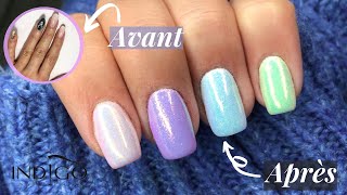 Gainage semipermanant  Protéine base indigo Nails [upl. by Ecyar398]