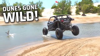 X3 Turbo RZR and CRF450 go WILD at Silver Lake DUNES [upl. by Merrie]