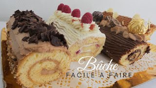 RECETTE BÛCHE gâteau roulé FACILE RAPIDE 🎅 [upl. by Eob135]