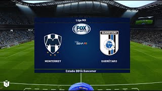 Monterrey vs Queretaro ● Liga Mx 2024 ● Gameplay Pes 2021 [upl. by Haizek]