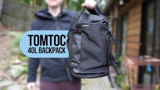 tomtoc Travel Backpack 40L Review [upl. by Nylarat800]