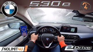 BMW 530e 252HP eDrive REVIEW on AUTOBAHN  Acceleration  Test Drive POV by NoLimti4U [upl. by Siaht918]