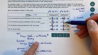 ALEKS  Predicting Relative Boiling Point Elevations and Freezing Point Depressions [upl. by Baudoin]