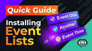 Install and Customize an Event List in Streamlabs [upl. by Chappelka185]