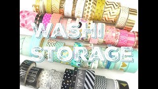 WASHI TAPE STORAGE  How to Organize Washi 3 Ideas [upl. by Formenti]