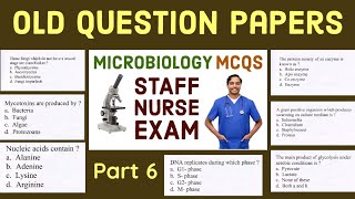 Nursing exam questions and answers microbiology MCQ staff nurse exam preparation 2024 [upl. by Broddie]