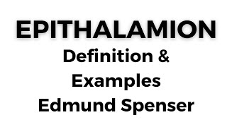 Epithalamion Meaning Summary Definition Examples Edmund Spensers Epithalamion Literary Term [upl. by Pan397]