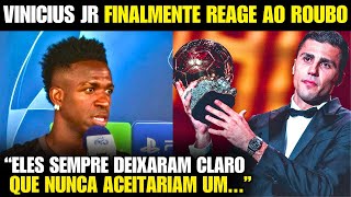 🚨 OLHA A REAÇÃO DO VINICIUS JR ao ROUBO DA BOLA DE OURO HOJE [upl. by Sheelah]