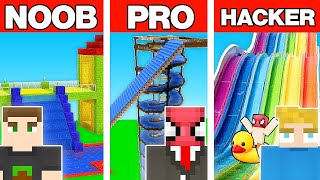 NOOB VS PRO VS HACKER DEVASA SU PARKI YAPI KAPIŞMASI  Minecraft [upl. by Upali]