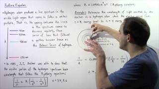 Rydberg Equation and Balmer Series of Hydrogen [upl. by Dorej]