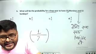 What will be the probability for a leap year to have 52 Mondays and 53 Sundaysa37b27c 1d 47 [upl. by Donall]