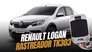 RASTREADOR E BLOQUEADOR VIA SATÉLITE TK103  TK103B  TK303C RENAULT LOGAN [upl. by Eiuqram]