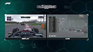 Frederik Rasmussen taken out Thomas Ronhaar in F1 Esports official race Mexico [upl. by Uolymme]