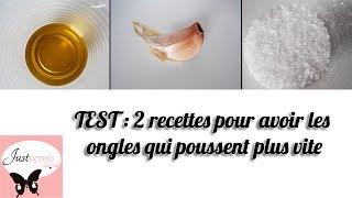 DIY  Test  2 recettes pour avoir les ongles qui poussent plus vite [upl. by Libbey]