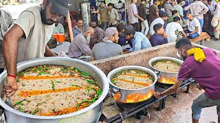 CHANA PULAO RECIPE  How to Make Tasty Chana Pulao Roadside 150 Kg Huge CHANA PULAU Making [upl. by Hamfurd226]