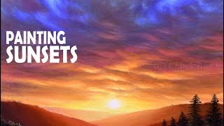 How to Paint a Gorgeous Sunset  Acrylic Painting [upl. by Wolfson]