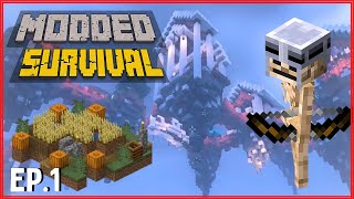 A VILLAGE IN THE SKY  SLAYING AN APHOTIC BOSS EP 1 1192  Minecraft Monday [upl. by Levey]