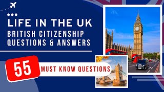 UK Citizenship Test Practice 2024  Life in the UK Questions amp Answers 55 Must Know Questions [upl. by Einram40]