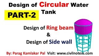 Design of circular water tank Part2 [upl. by Gazo]