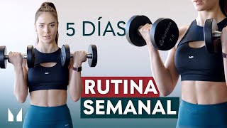 Mejor Rutina de GIMNASIO de 5 Días ¡Para Mujeres [upl. by Goddart]