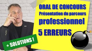 Oral de concours  exemple de présentation du parcours professionnels Débutant et confirmés [upl. by Releyks]