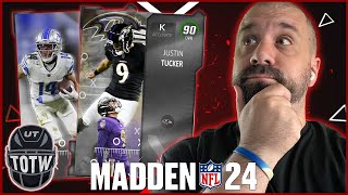 TOTW Justin Tucker  AmonRa St Brown TOTW Week 6 Predictions In MUT 24 [upl. by Madlen858]