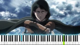 Attack on Titan Season 3 Part 2 OP  quotShoukei to Shikabane no Michiquot Synthesia Piano Tutorial [upl. by Acirne154]