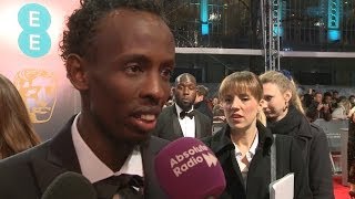 Barkhad Abdi Captain Phillips interview  BAFTAs 2014 [upl. by Meris]