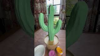 Using Debis DIY Making Powder On A Paper Mache Cactus [upl. by Borchert984]