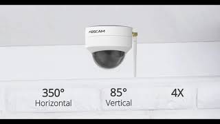 Foscam VZ4 4MP WiFi Outdoor Security IP Camera 4X Optical Zoom PT Surveillance Dome Camera [upl. by Iht]