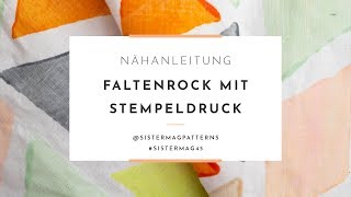 DIY Tutorial Rock selber nähen mit Knopfleiste amp KartoffelstempelDruck [upl. by Estele]