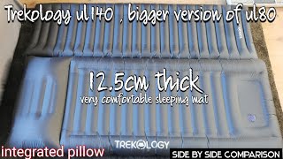 New Trekology Aluft UL140 sleeping pad review  bigger more comfortable version of the Aluft UL80 [upl. by Annovy]