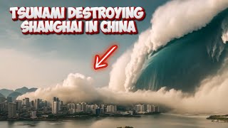 Tsunami Destroying Shanghai in China  海嘯摧毀了中國上海 [upl. by Tterraj]