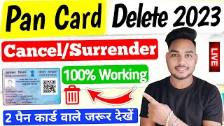 Pan card cancel kaise kare  How to surrender pan card online  Pan card delete kaise kare [upl. by Ormsby653]