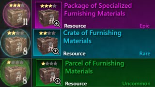 Opening 27 Furnishing Aptitude Crates  No Commentary  New World  Information in Video Description [upl. by Suinuj459]