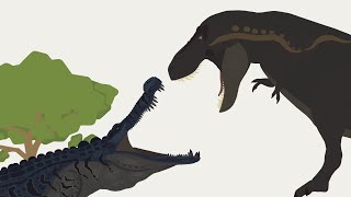 Deinosuchus vs Tiranosaurio rex [upl. by Ecire997]