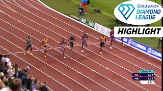 Mens 100m Diamond League Highlight 2024  Blake Outshines USA Stars Win Today [upl. by Onateag]