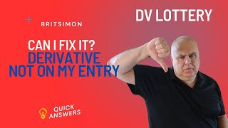 DV Lottery  Missed derivative from the entry  can I fix it [upl. by Jurkoic603]