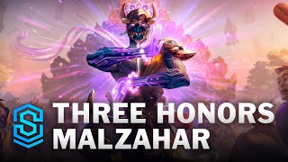 Three Honors Malzahar Skin Spotlight  League of Legends [upl. by Palmore]