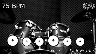 68  Drum loop Metronome 75 BPM Slow Rock [upl. by Ariat691]