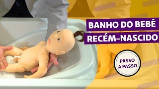 Como dar banho em bebê recémnascido Passo a passo  Viver Bem [upl. by Silvers]