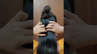 Very Easy Clutcher Bun Hairstyle 🤩 Simple and Quick hairstyle for ladies longhair hair hairstyle [upl. by Nyliak]