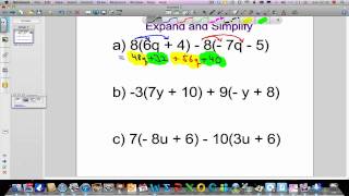 Expand and simplify expressions [upl. by Eitsirhc229]