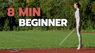 8min JUMP ROPE BEGINNER WORKOUT with WEIGHTED ROPES [upl. by Kcirneh]