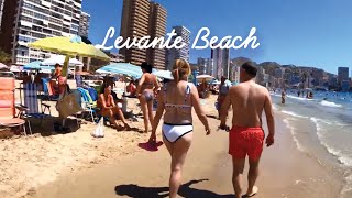 Levante Beach Walk  Benidorm Spain [upl. by Ymeraj]