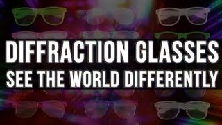 Diffraction Glasses  See The World DIfferently EmazingLightscom [upl. by Rehpotsrhc503]